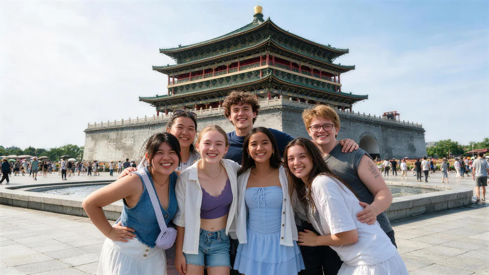 Local and international friends meeting in Xi'an